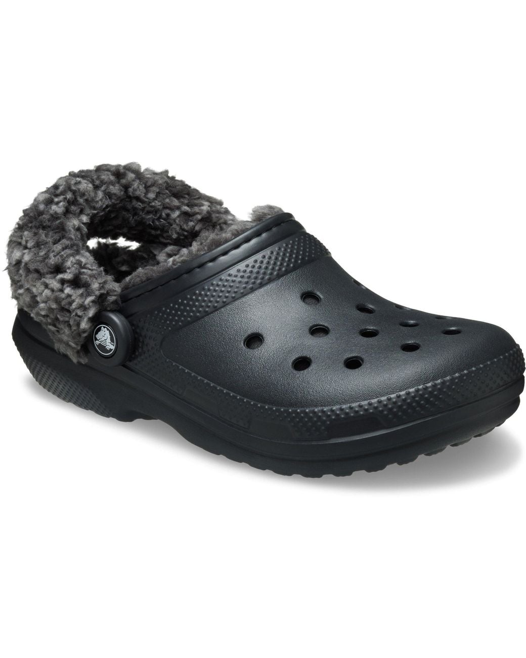 CROCSTM Black Classic Fleece Mule Slippers