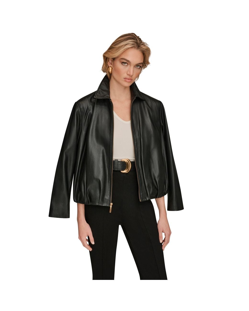 Donna Karan Black Leather Jacket