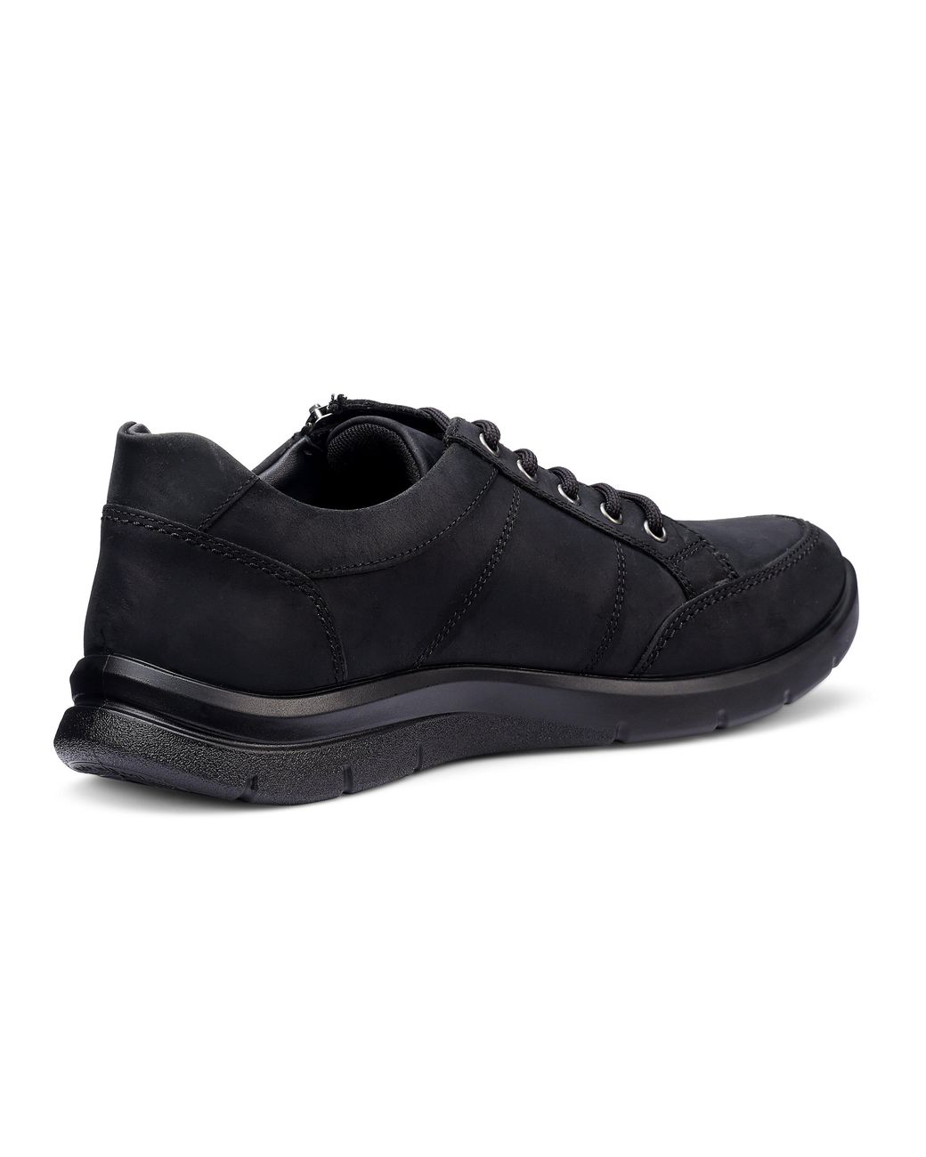 Hotter Blue Finn Leather Wide-Fit Low-Top Trainers for men