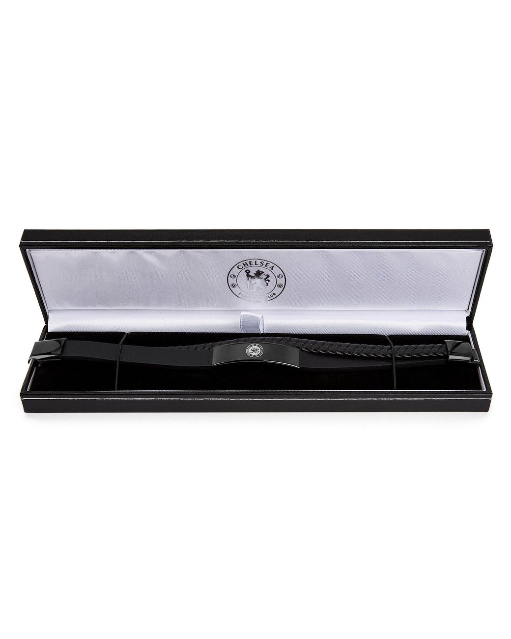 Team Black Officially Licensed Stainless Steel And Leather Ip Bracelet