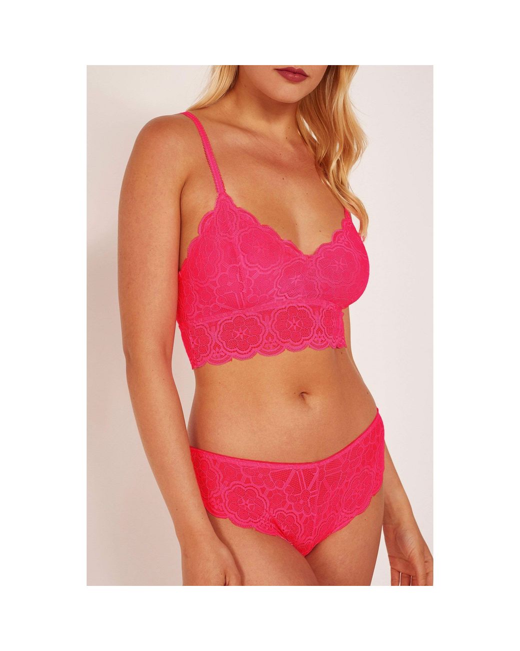 Wolf & Whistle Green Wolf & Whistle Ariana Lace Neon Brief