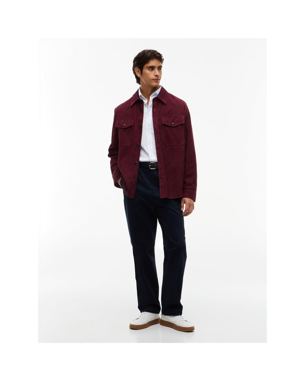 Tommy Hilfiger Blue Cotton Long-Sleeve Geometric Print Shirt for men