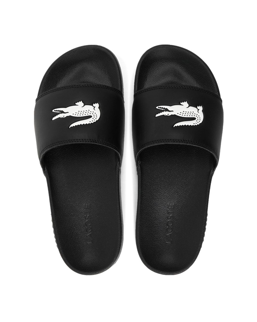 Lacoste Black Serve Sliders