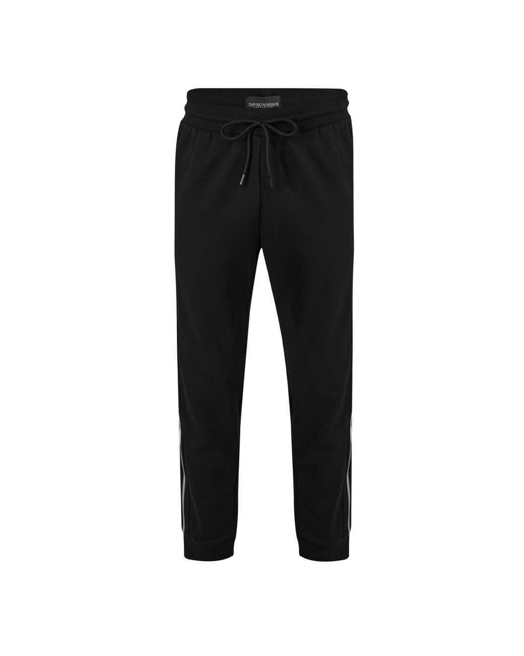 Emporio Armani Black Cotton Terry Joggers for men