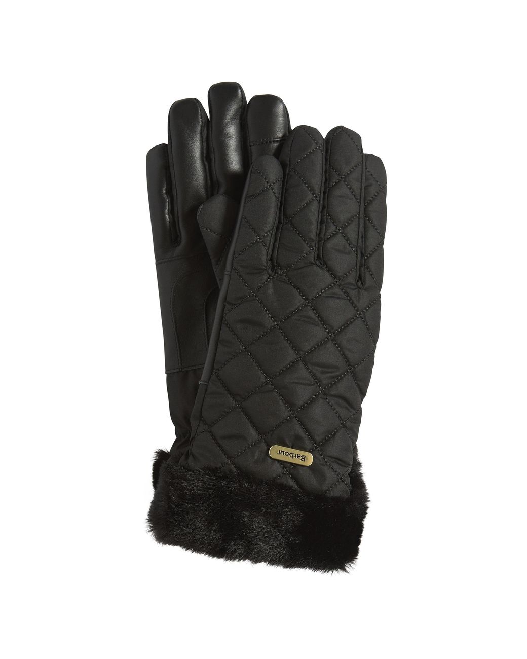 Barbour Blue Norwood Quilted Gloves