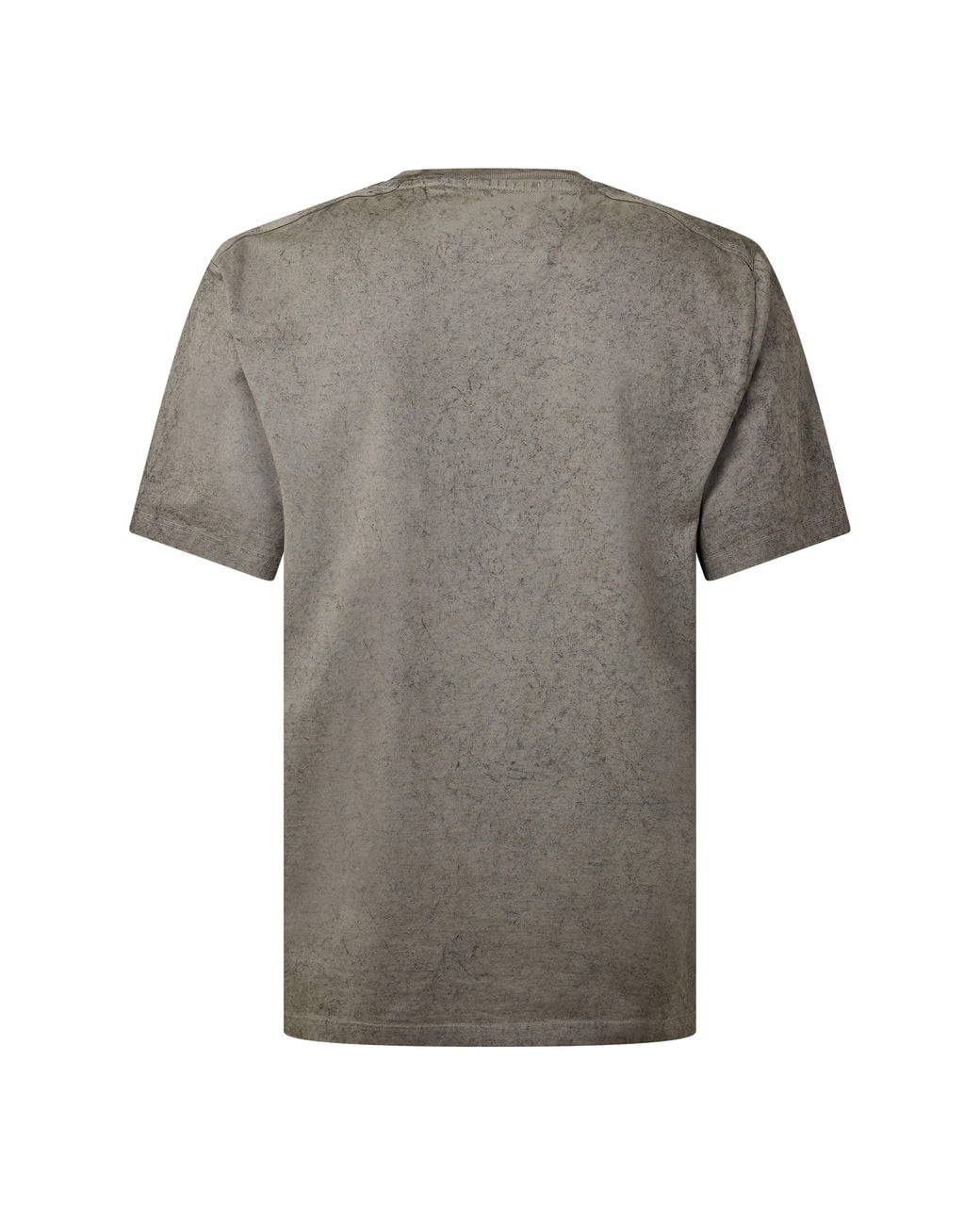 C P Company Gray Re-Colour Cotton Short-Sleeve Crew-Neck T-Shirt for men