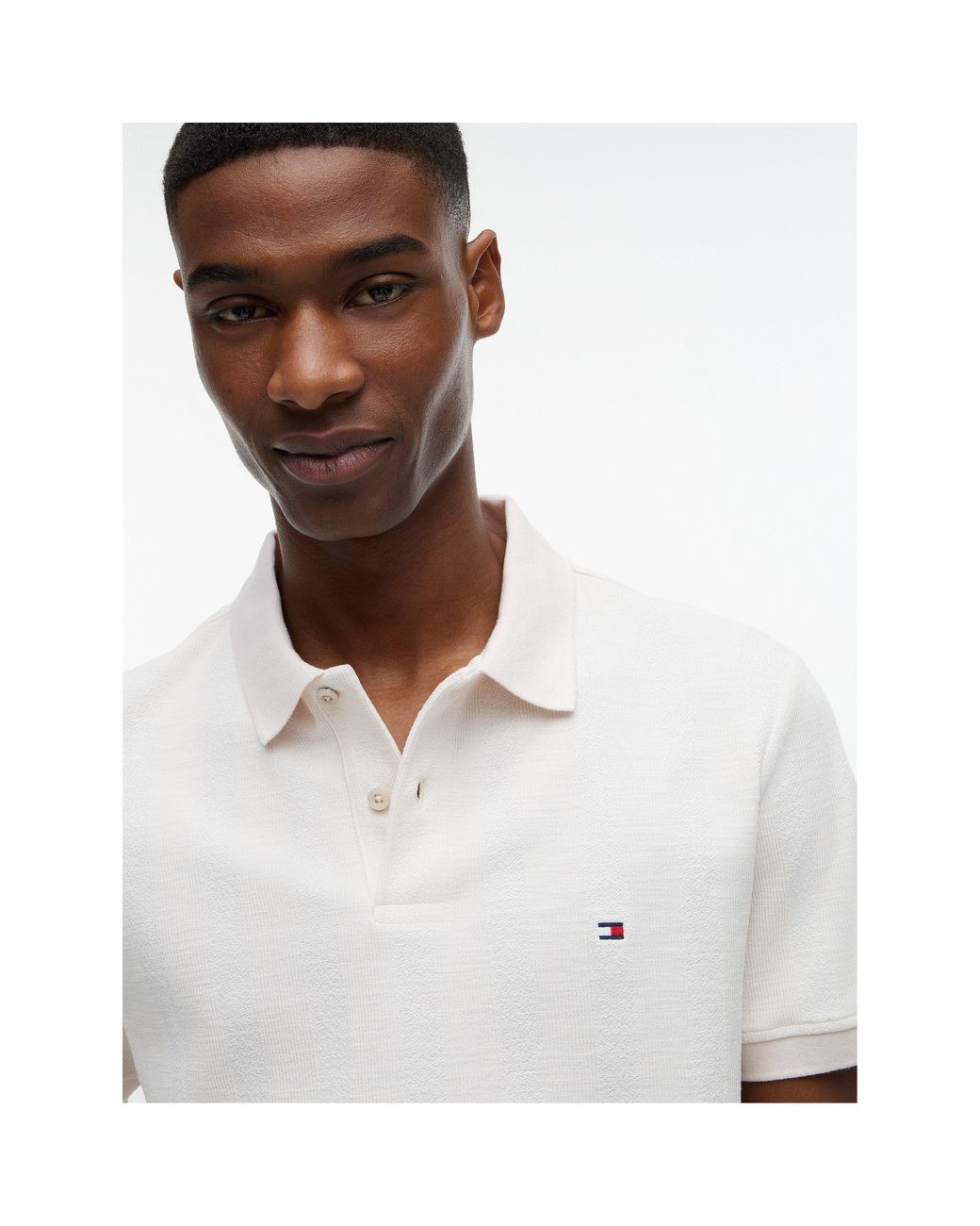 Tommy Hilfiger White Short Sleeve Polo Shirt for men