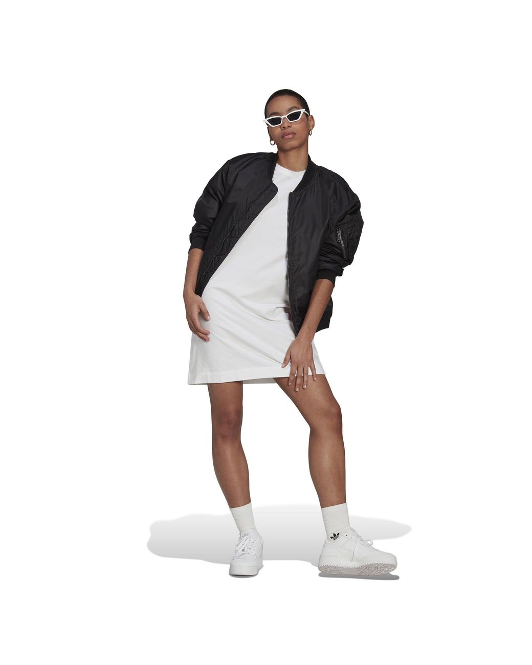 Adidas Originals White Adidas T-Shirt Dress