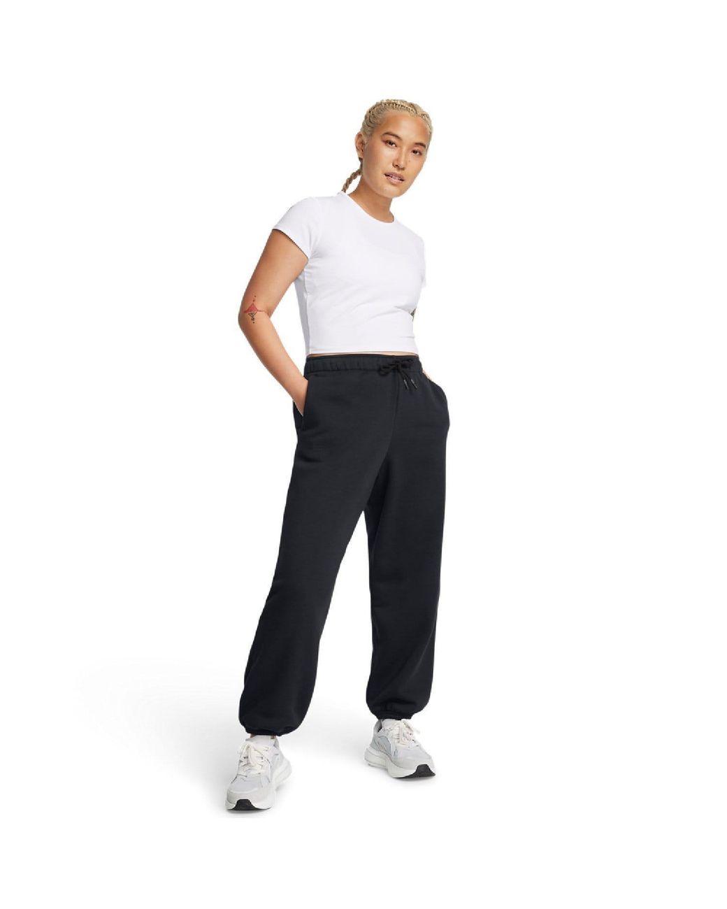 Under Armour Black Fleece Wordmark Oversized Pants