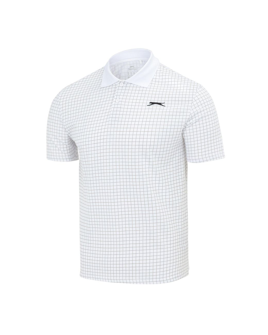 Slazenger 1881 White Check Golf Polo for men