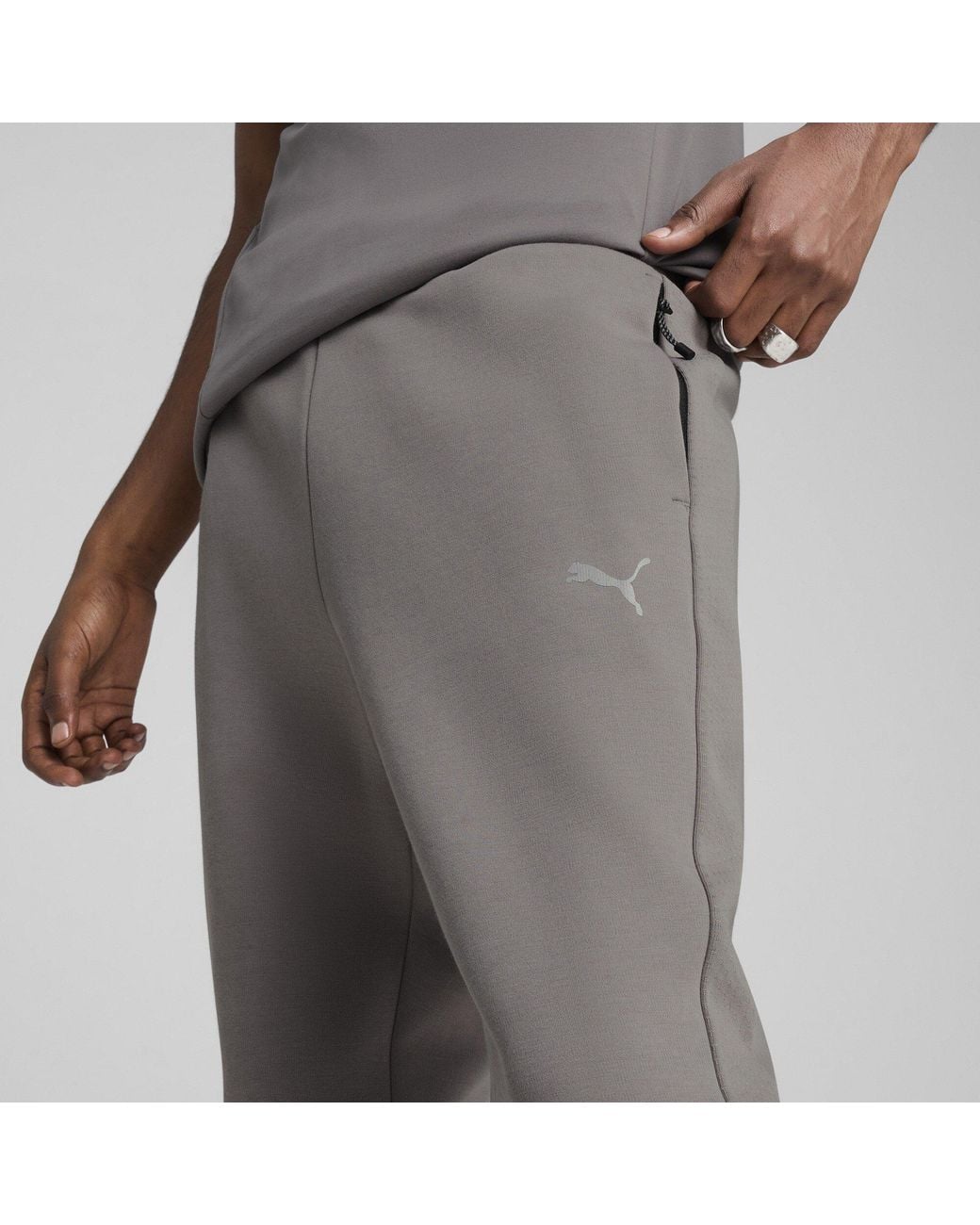 PUMA Gray Evostripe Pants Dk Op Joggers for men