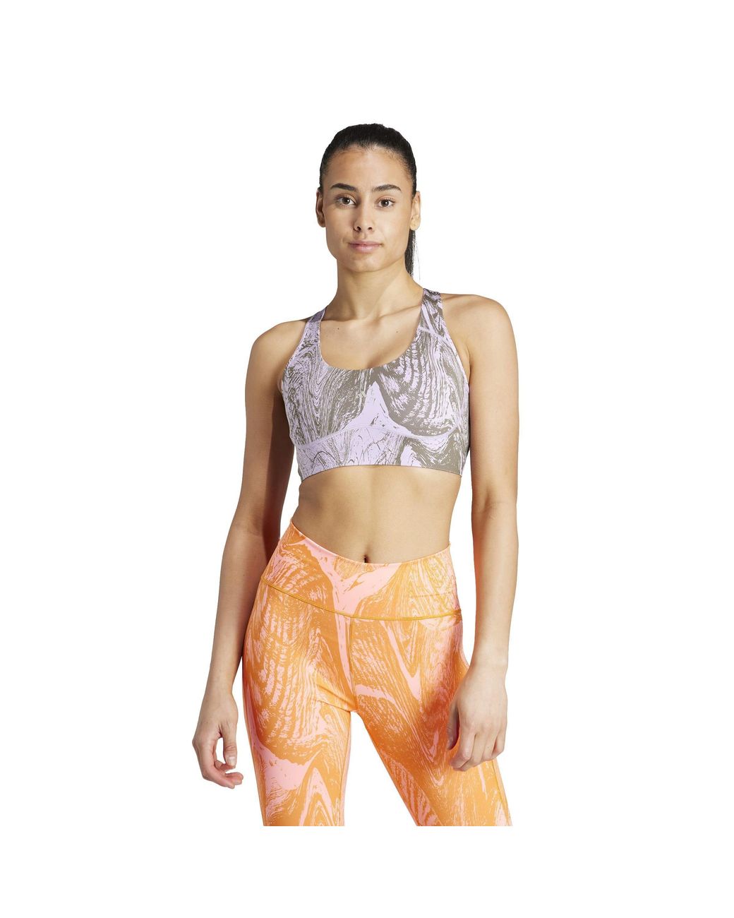 Adidas Gray Medium Impact Sports Bra