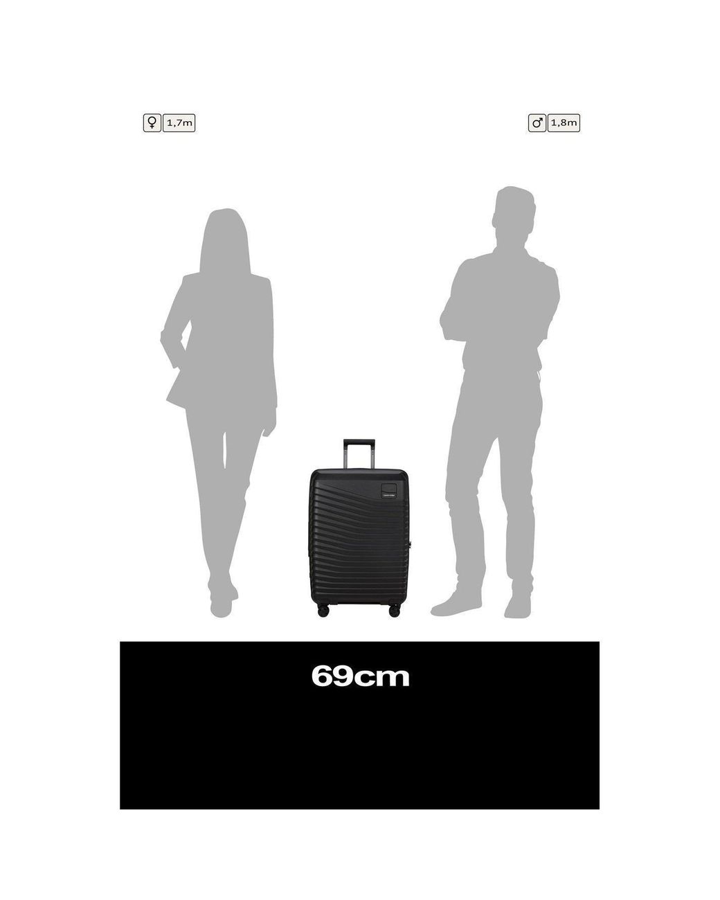Samsonite Black Intuo Spinner 69X48X28/31Cm Medium Hard Suitcase