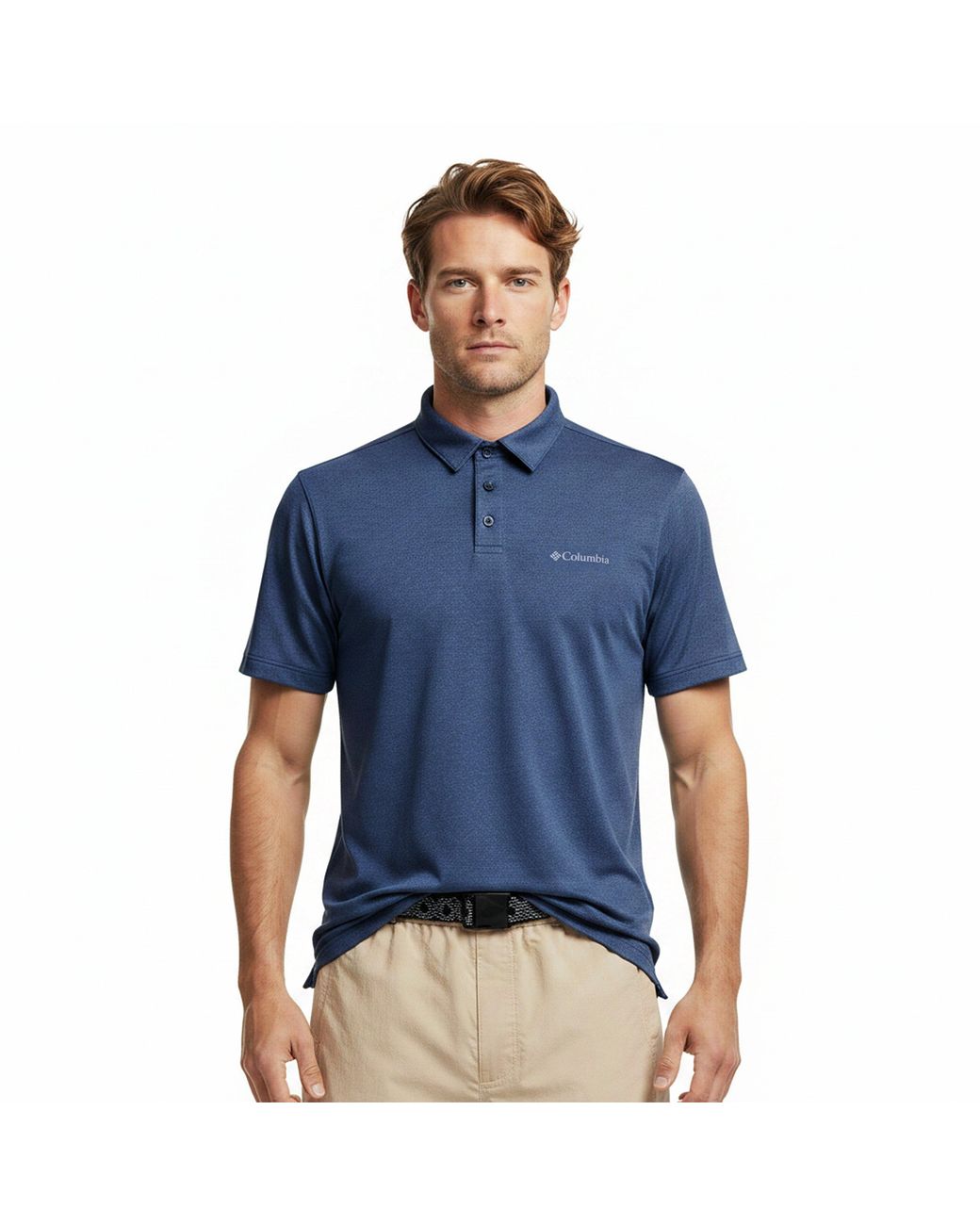 Columbia Blue Parsons Polo Short Sleeve Shirt for men