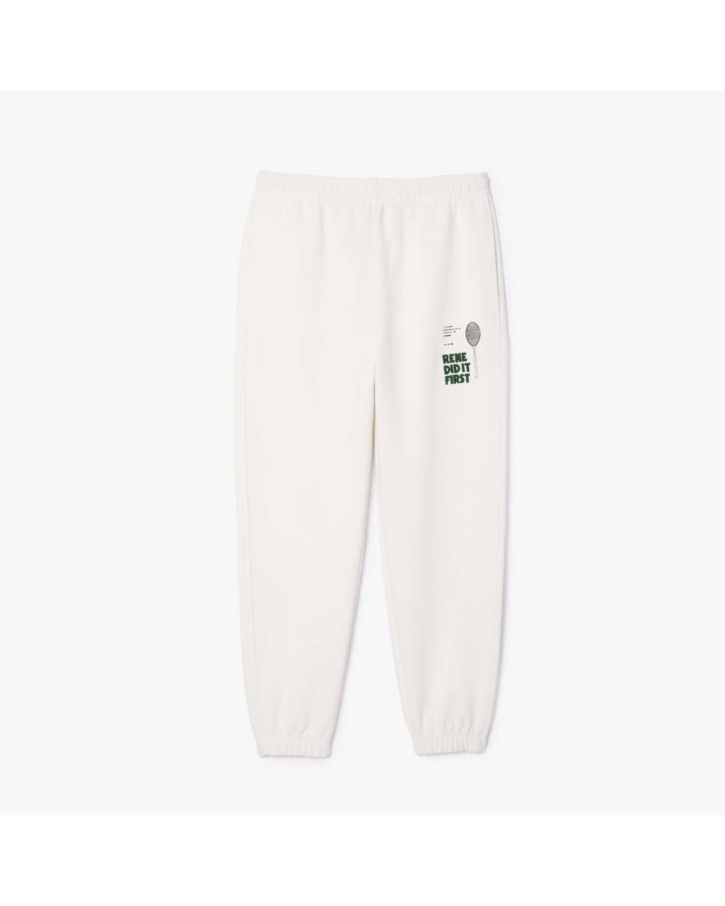 Lacoste White Relaxed-Fit Piqué Sweatpants for men