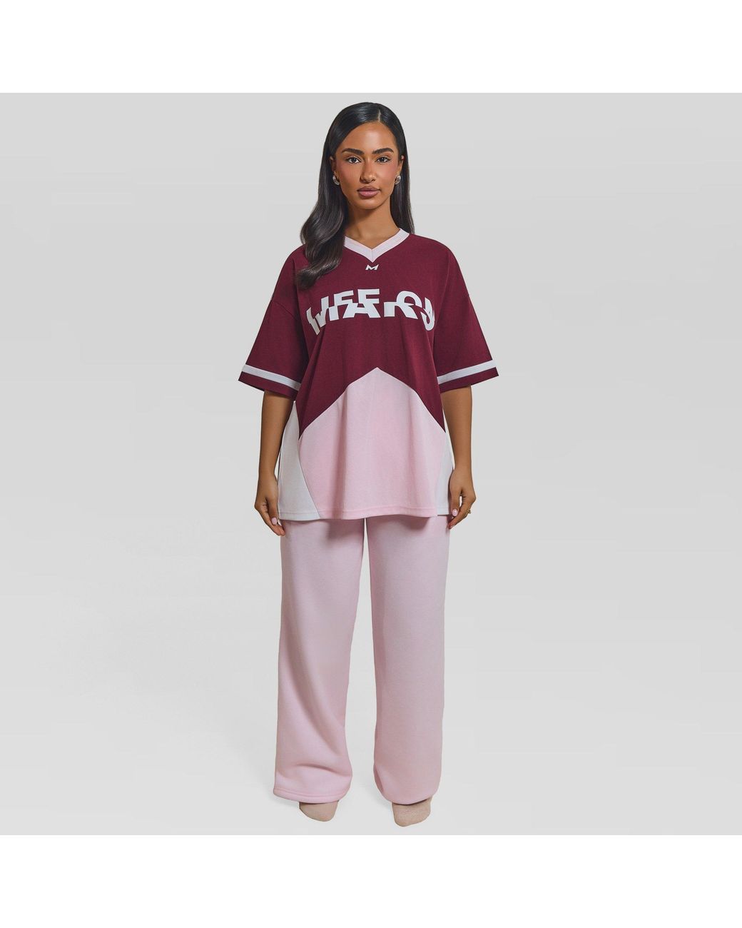Mars the Label Red Tate Jersey Oversized T-Shirt