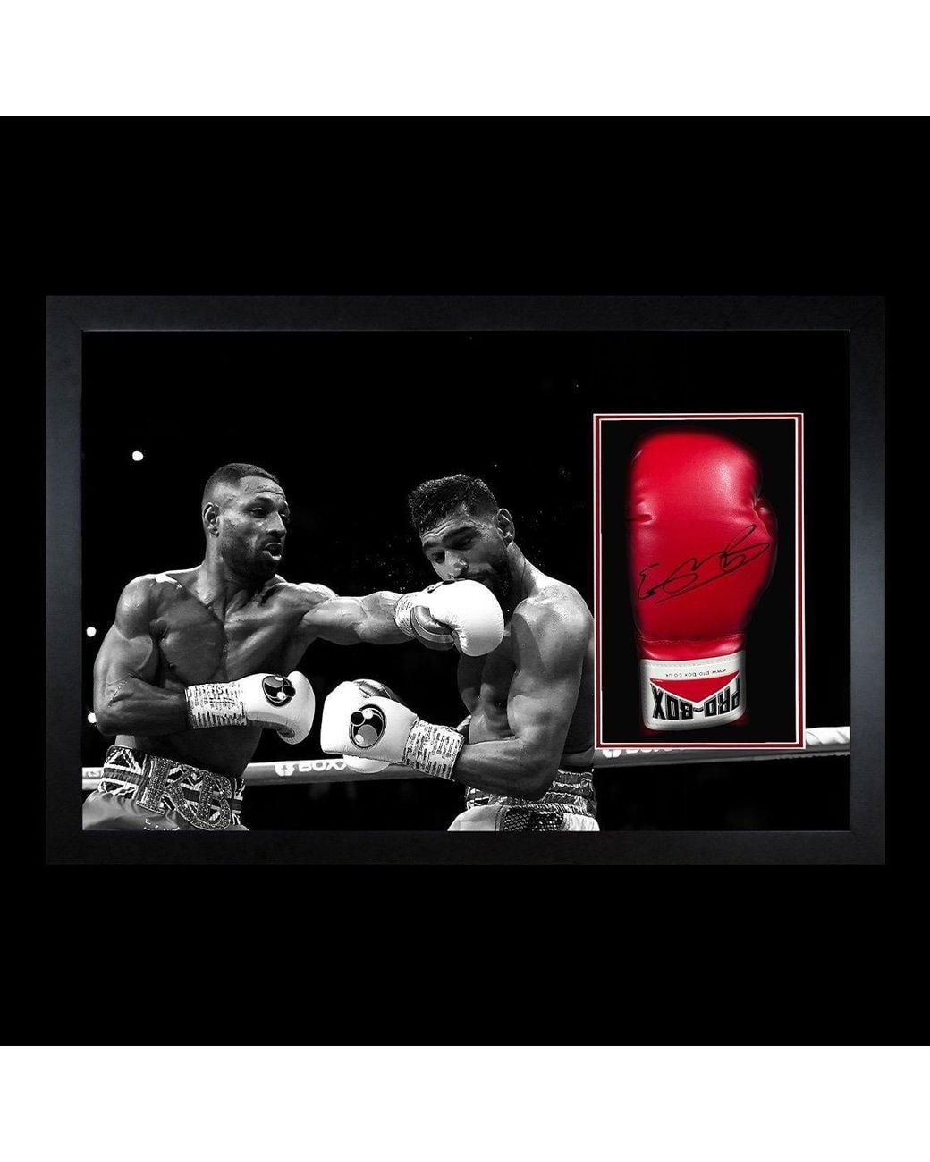 The Fan Cave Black Kell Brook Signed Glove Display
