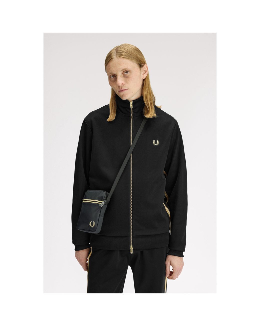 Fred Perry Black Cross Body Bag for men