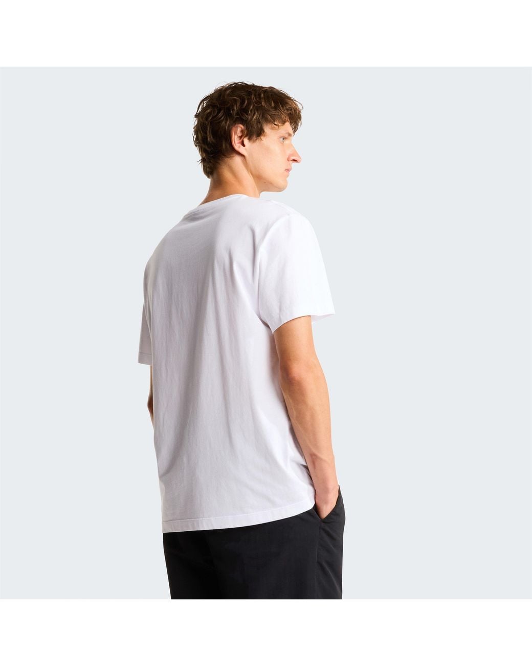 The North Face White Tnf Ess Central Logo Tee for men