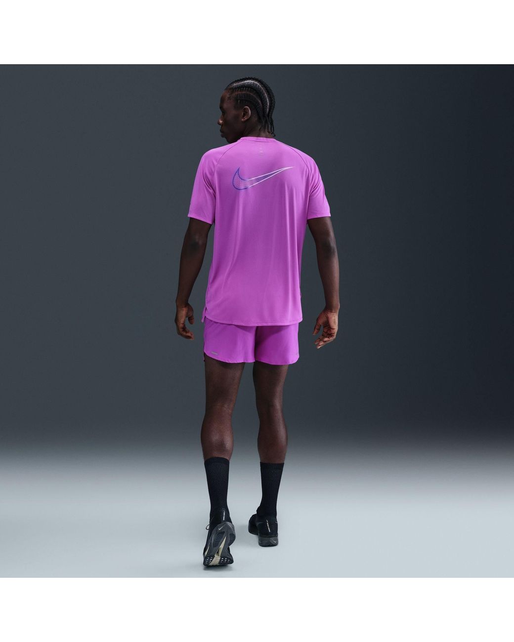 Nike Purple Dri Fit 5 Brief Lined Running Shorts for men