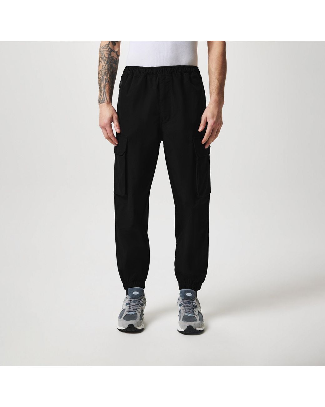 Aape Black Cargo Trousers for men