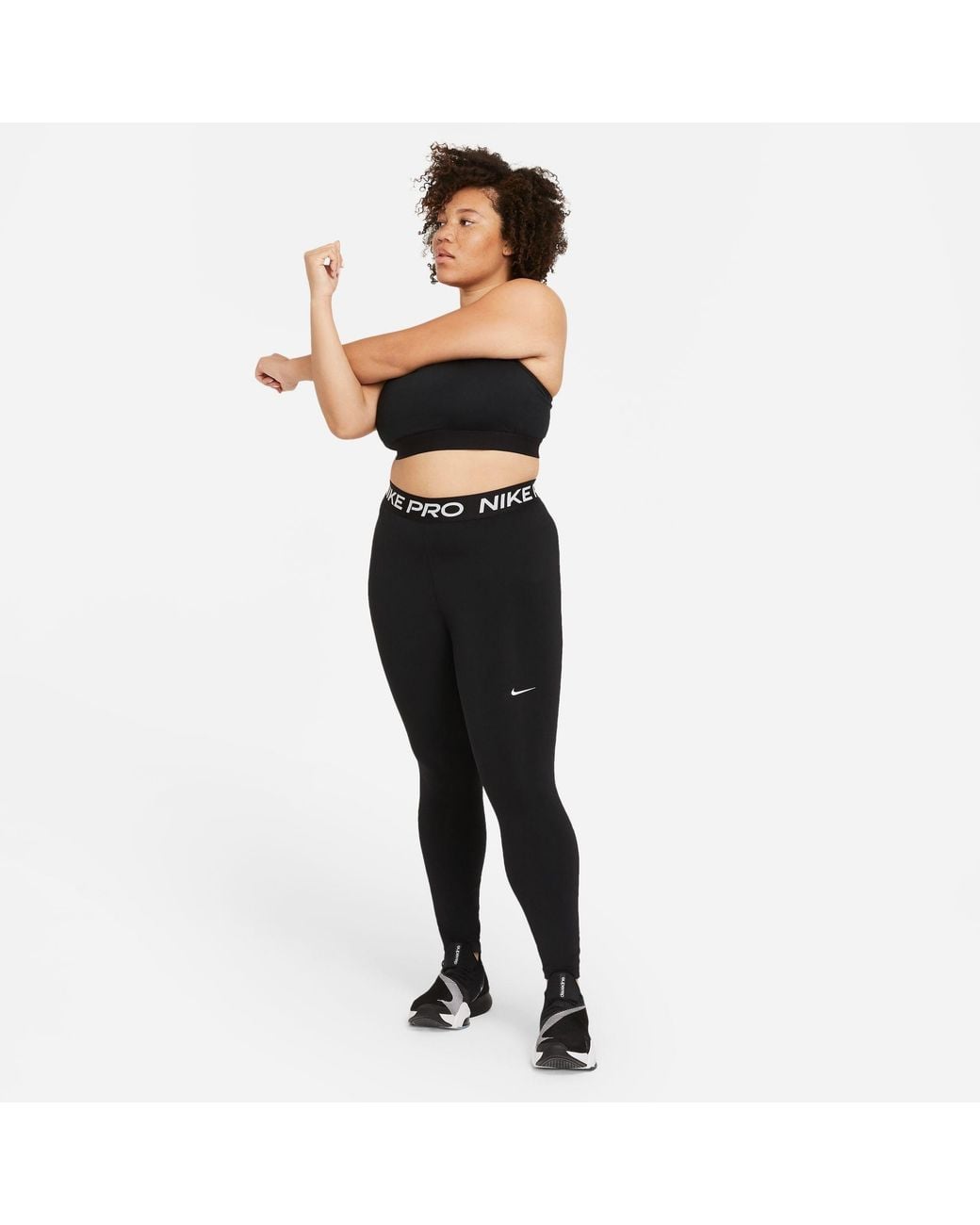 Nike Black Pro 365 Compression-Fit Mid-Rise Tights