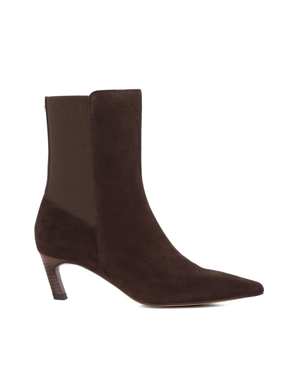 Dune Brown Orlai Ankle Heeled Boots