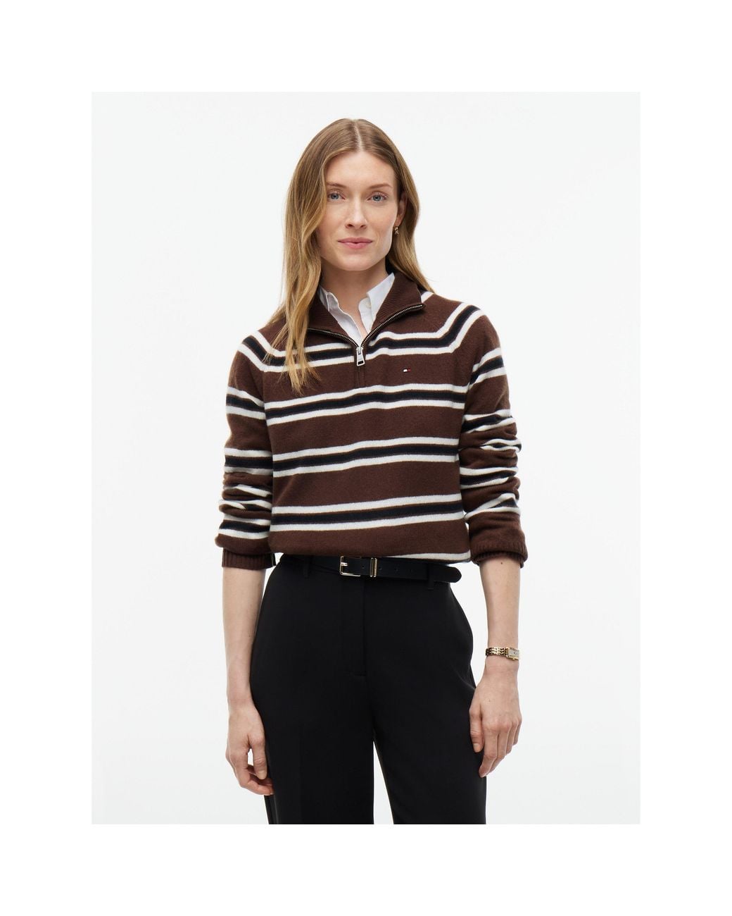 Tommy Hilfiger Black Tommy Wljsy 1/4 Knit Ld64