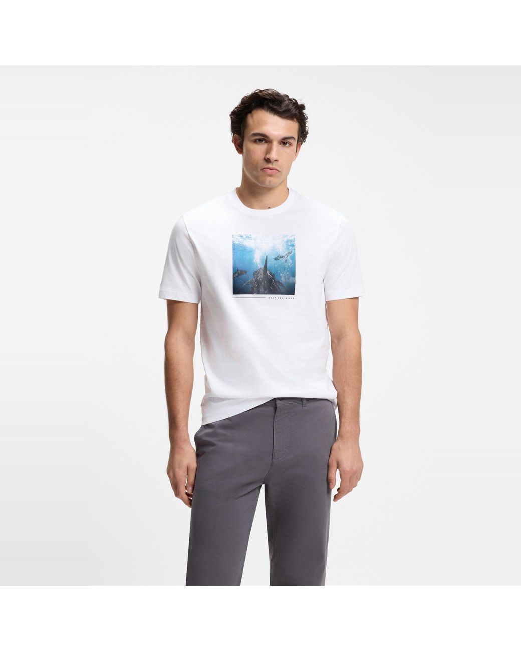 Boss White T-Shirt for men