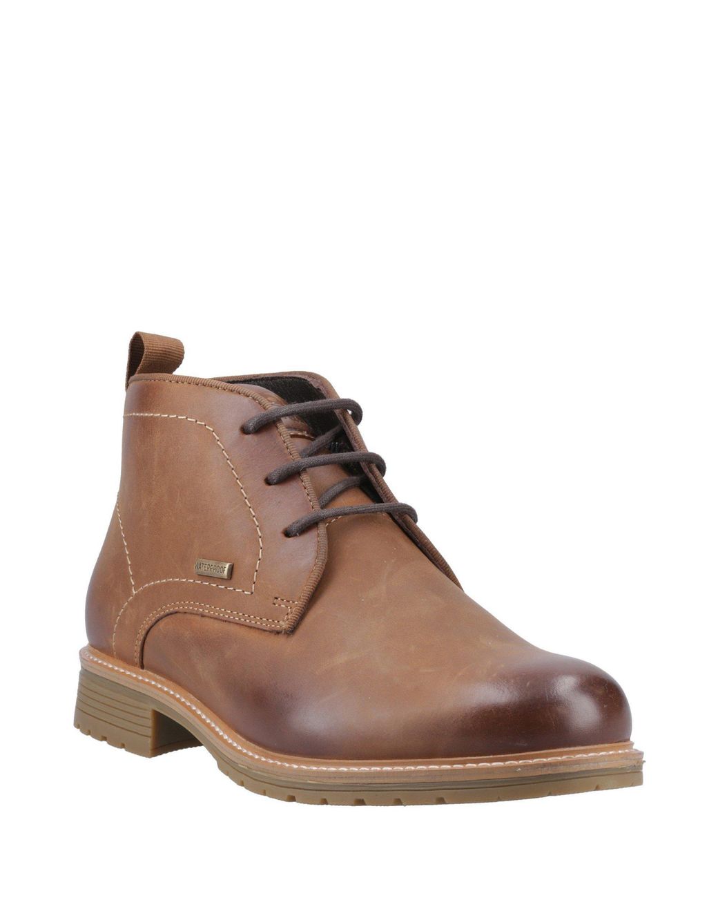 Hunter Brown Jura Waterproof Leather Flat Ankle Boots for men
