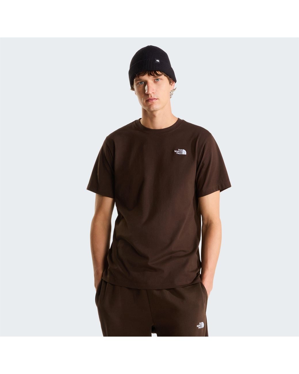 The North Face Brown Regular Fit Simple Dome T-Shirt for men