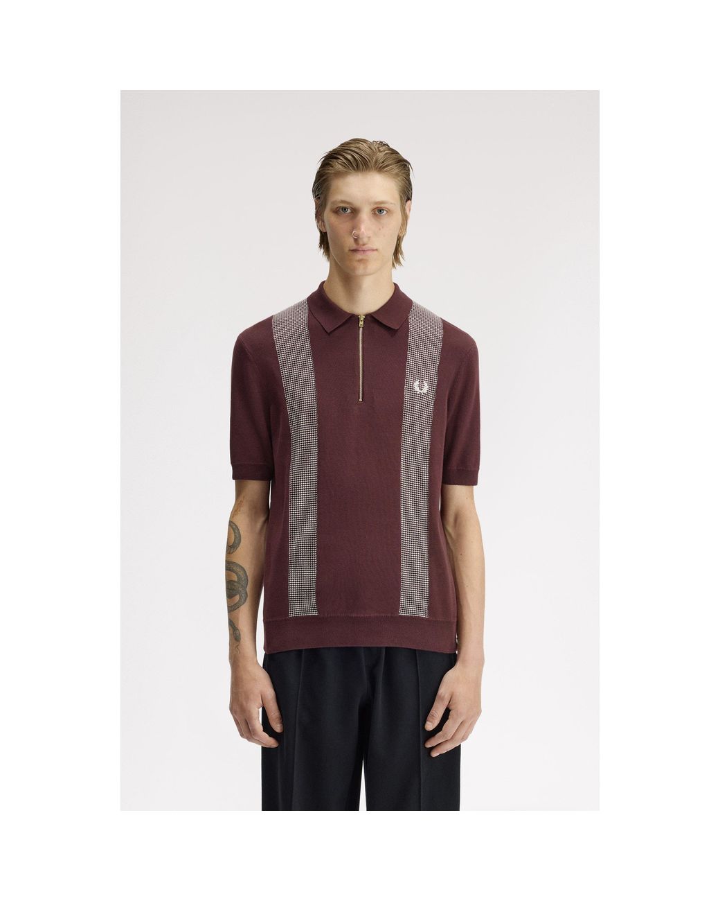 Fred Perry Purple Short Sleeve Polo Shirt for men