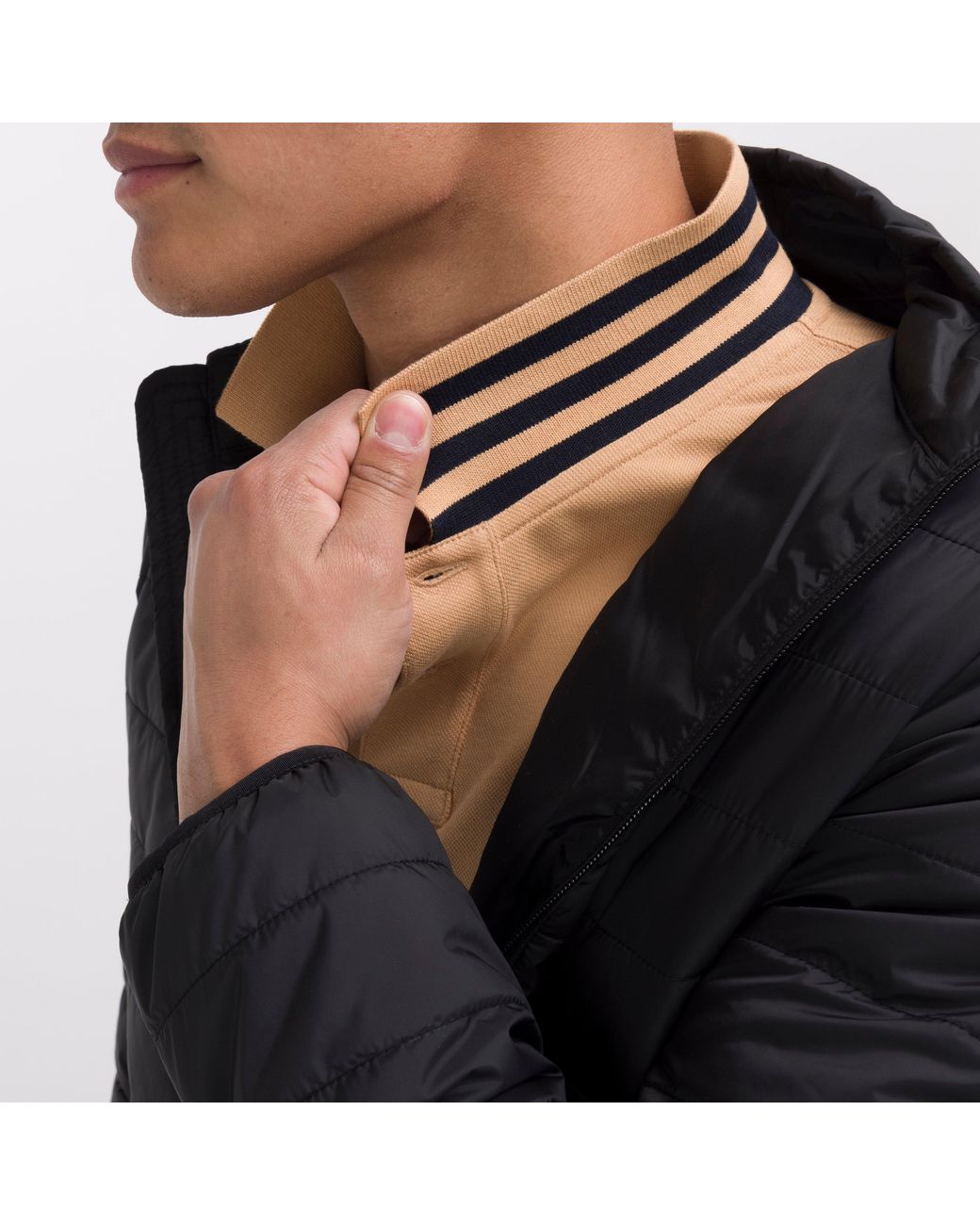 Eden Park Natural Long-Sleeved Polo for men