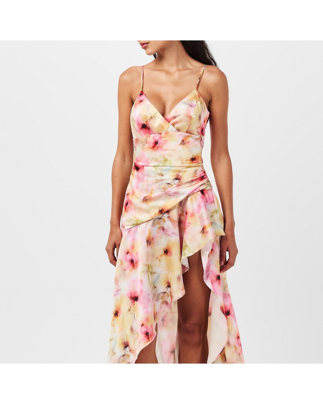 Bardot Pink Sorella Gingham V-Neck Strappy Maxi Dress