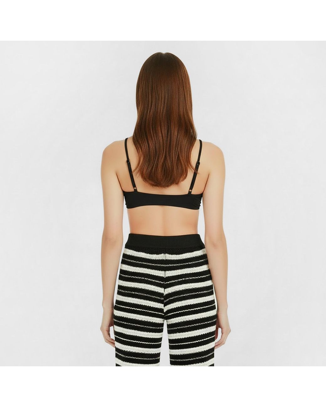 Jack Wills Black Knot Front Crop Top Bikini