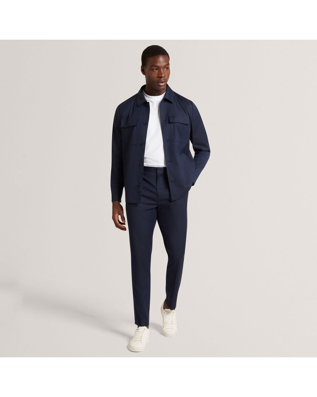 Ted Baker Blue Slim Fit Overshirt for men