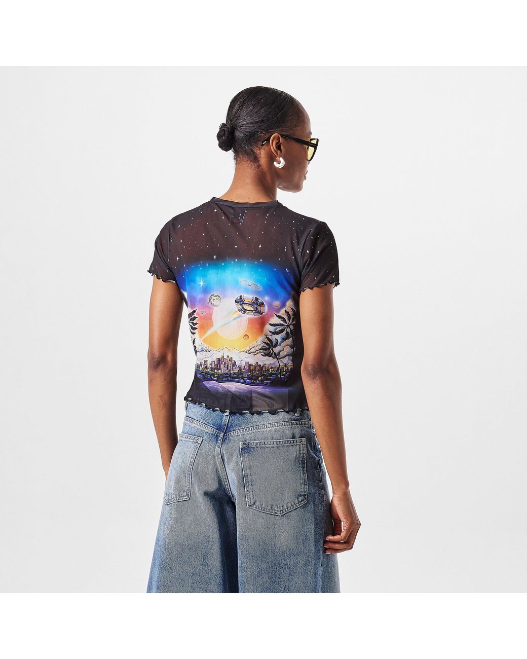 Casablanca Blue Baby Tee
