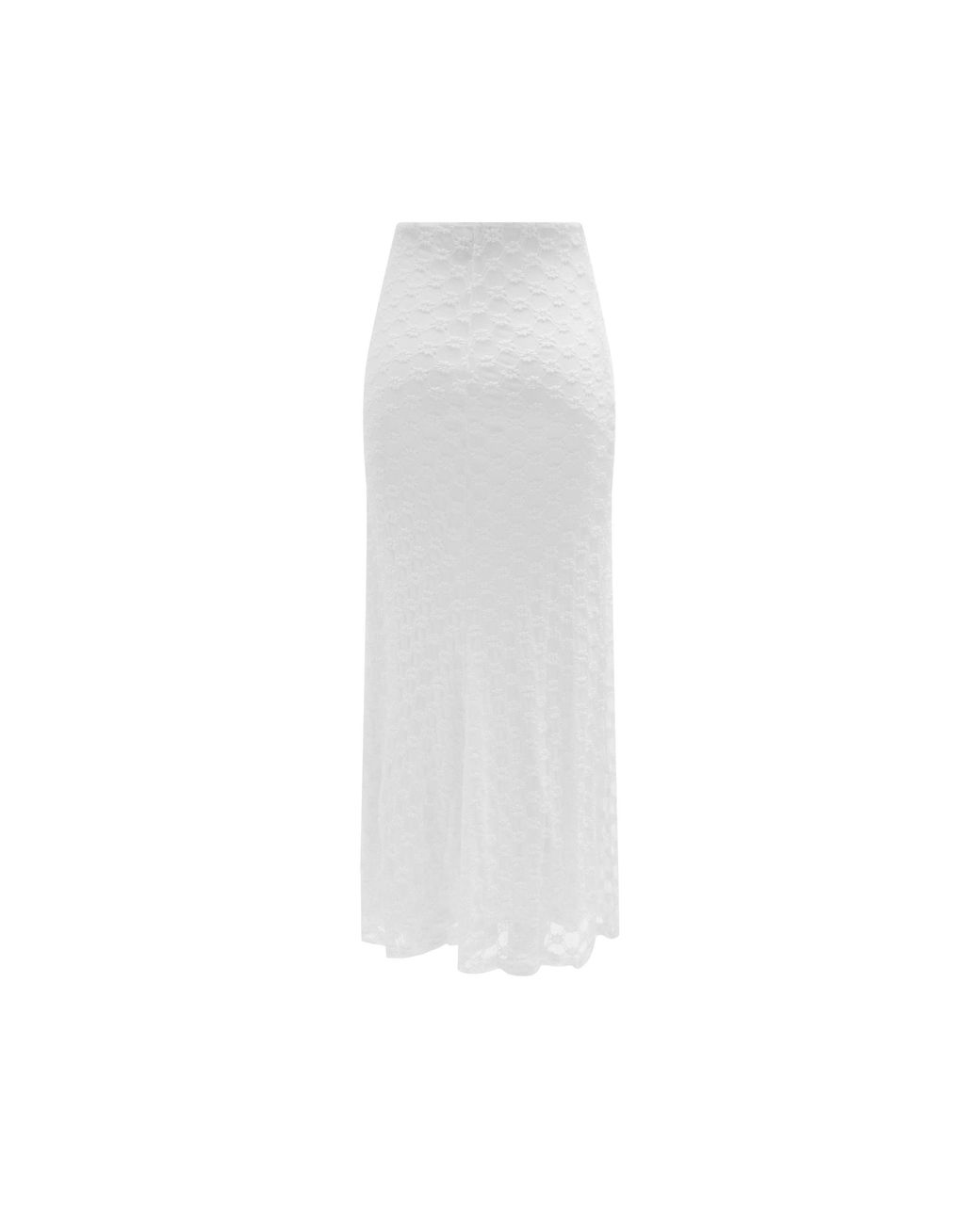 Bardot White Adoni Mid Rise Maxi Skirt