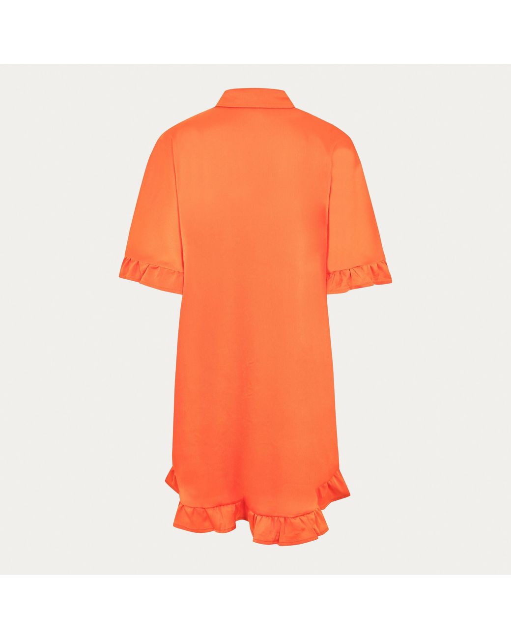 AX Paris Orange Frill Detail Button Front Shirt Dress