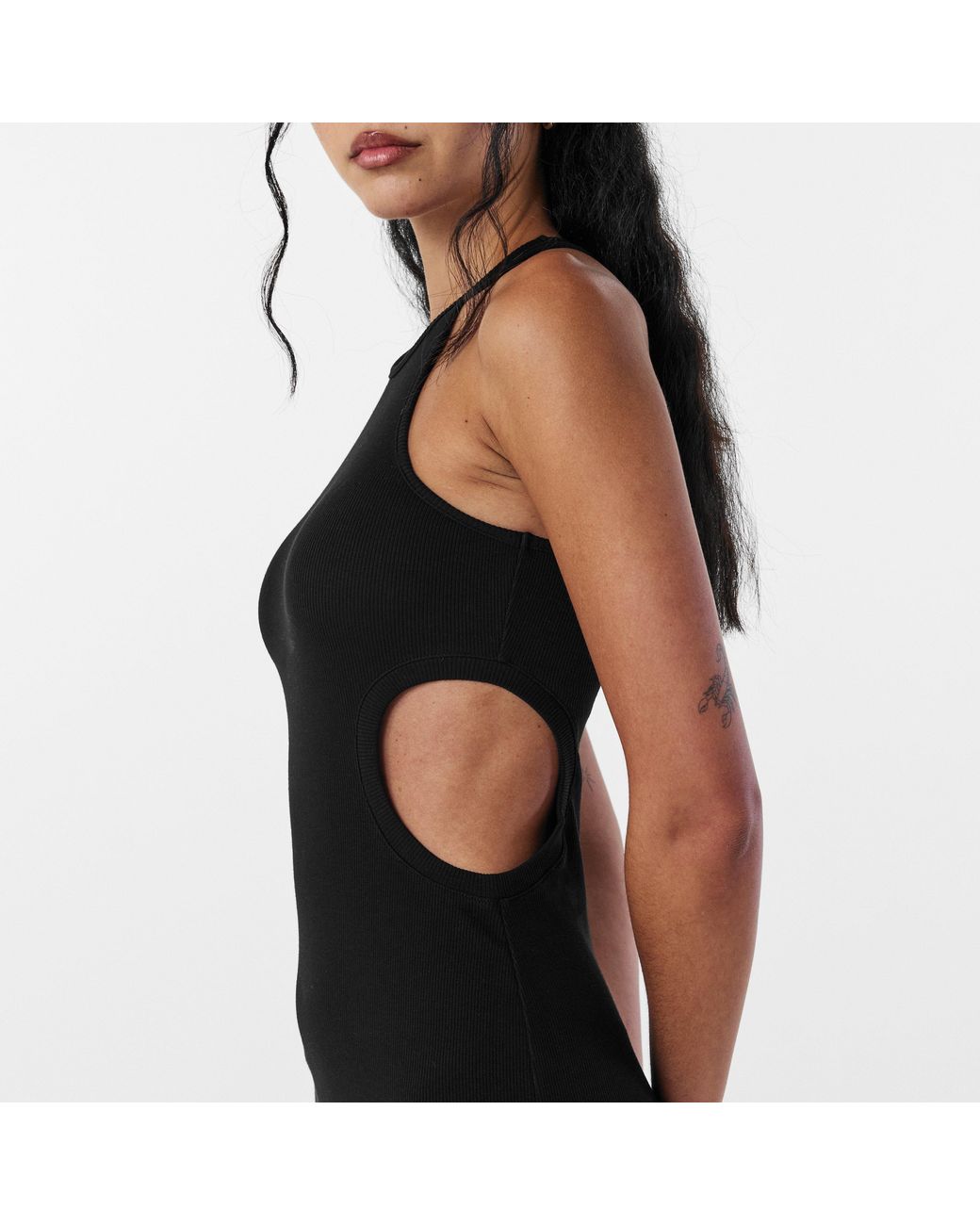 Off-White c/o Virgil Abloh Black Off Off Ribbed Dress