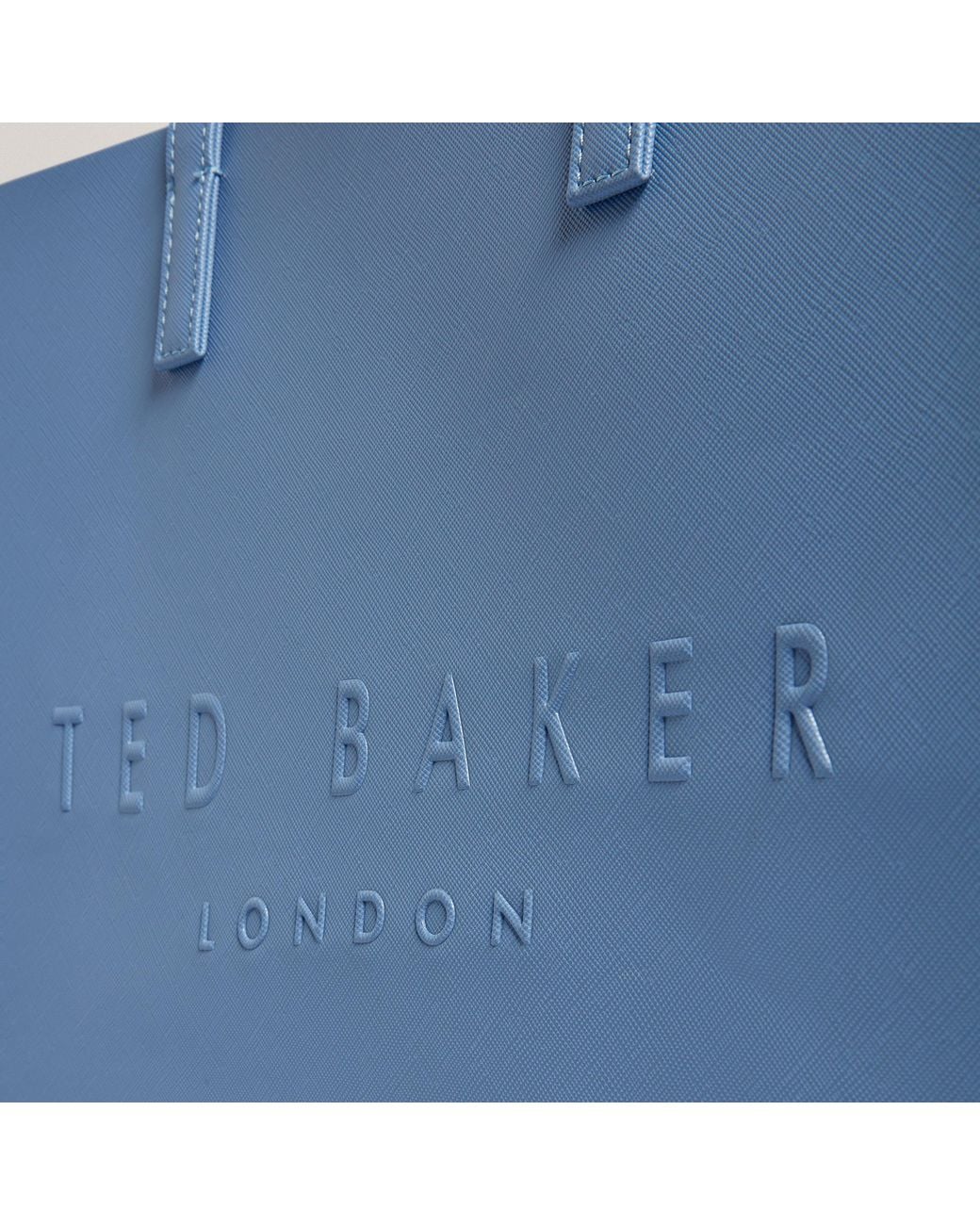 Ted Baker Blue Large Crosshatch Icon Tote Bag