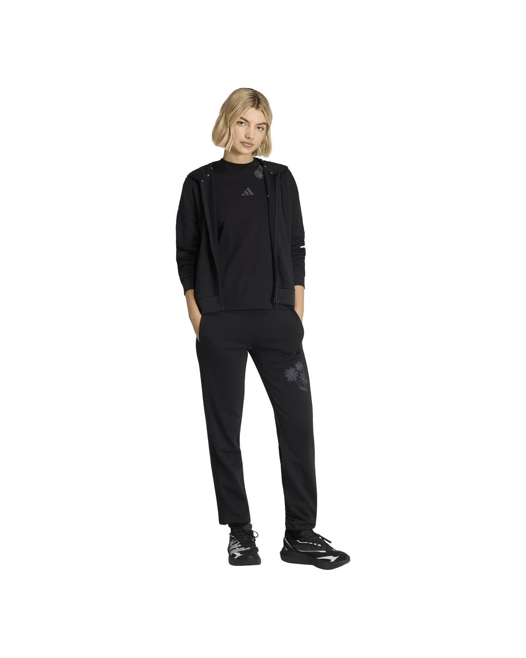 Adidas Black Closed Hem Fleece Joggers