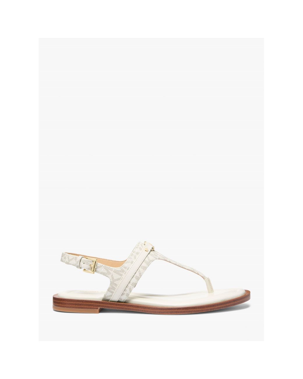MICHAEL Michael Kors White Mandy Flat Sandals