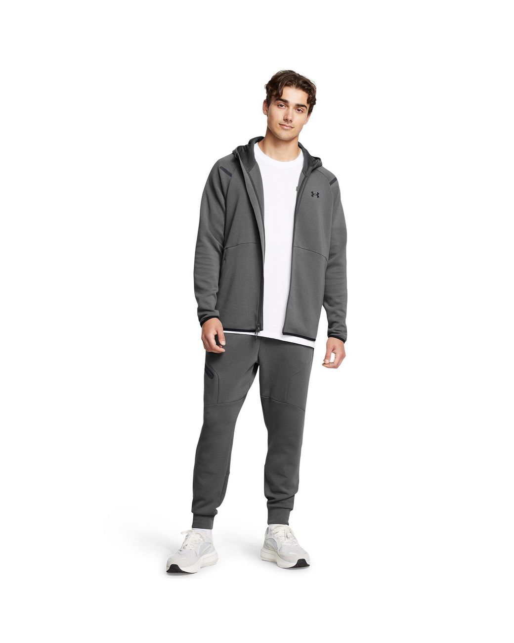 Under Armour Gray Unstoppable Closed Hem Fleece Joggers for men