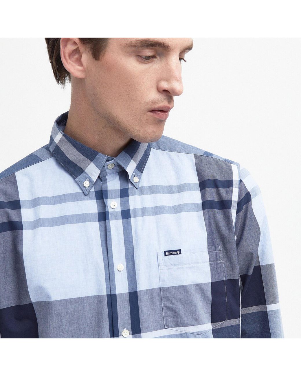 Barbour Blue Tailored Fit Harris Shirt for men