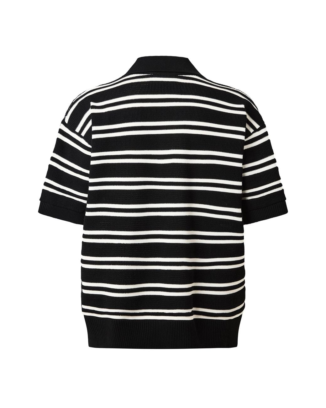 Amiri Black Ma Chateau Striped Cotton Short-Sleeve Polo