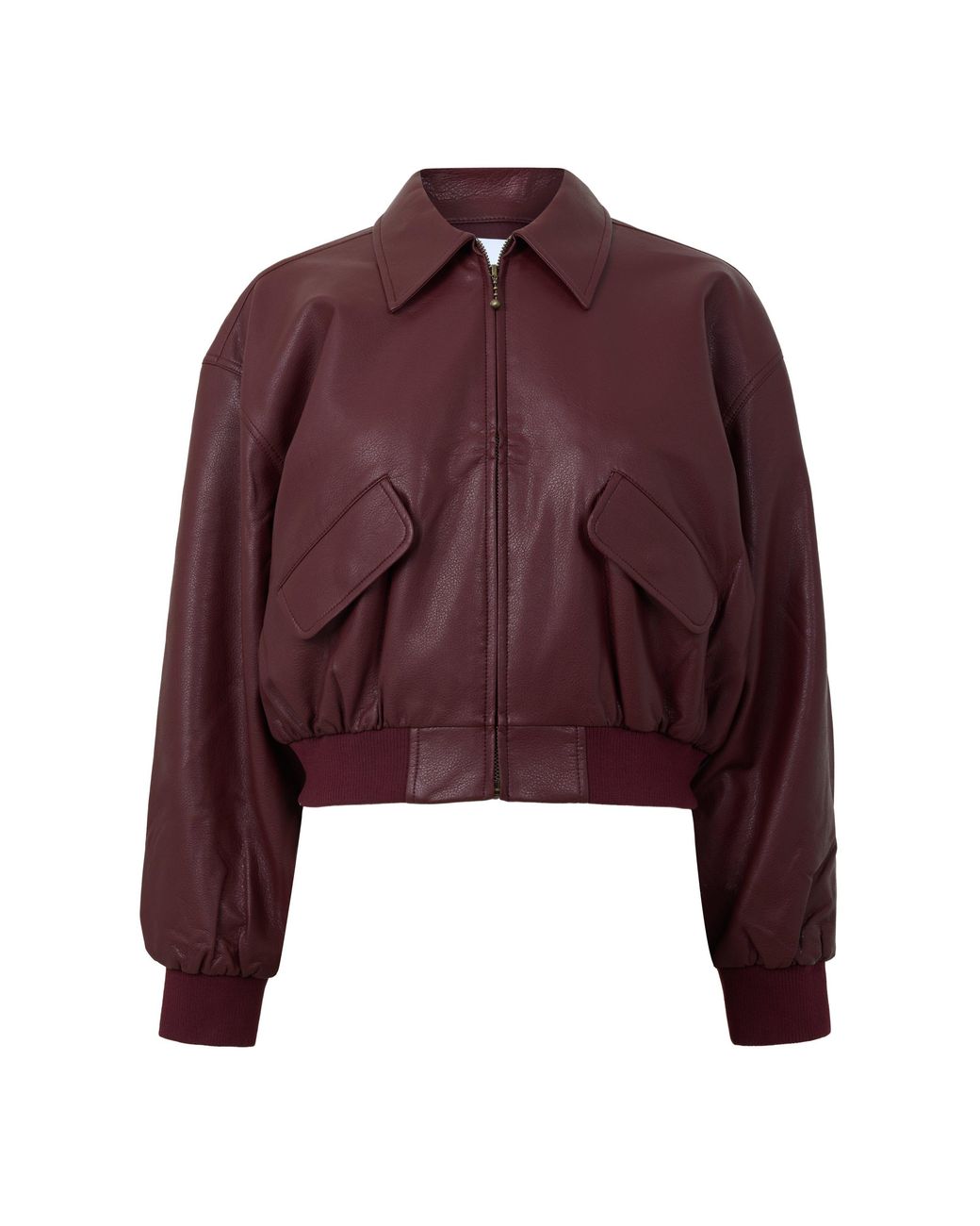 GOOD AMERICAN Purple Better Than Leather Oversized-Fit Jacket