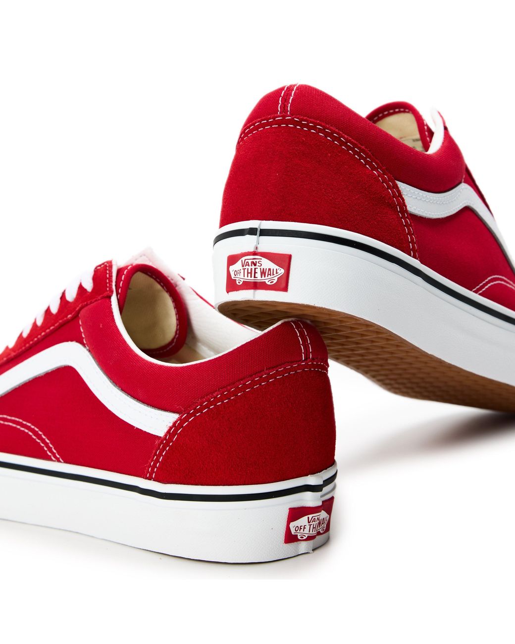Vans Red Old Skool Canvas Low Top for men
