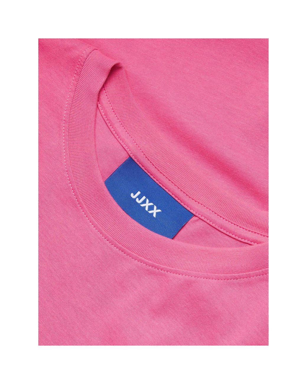 JJXX Pink Andrea Loose Logo T-Shirt Ladies