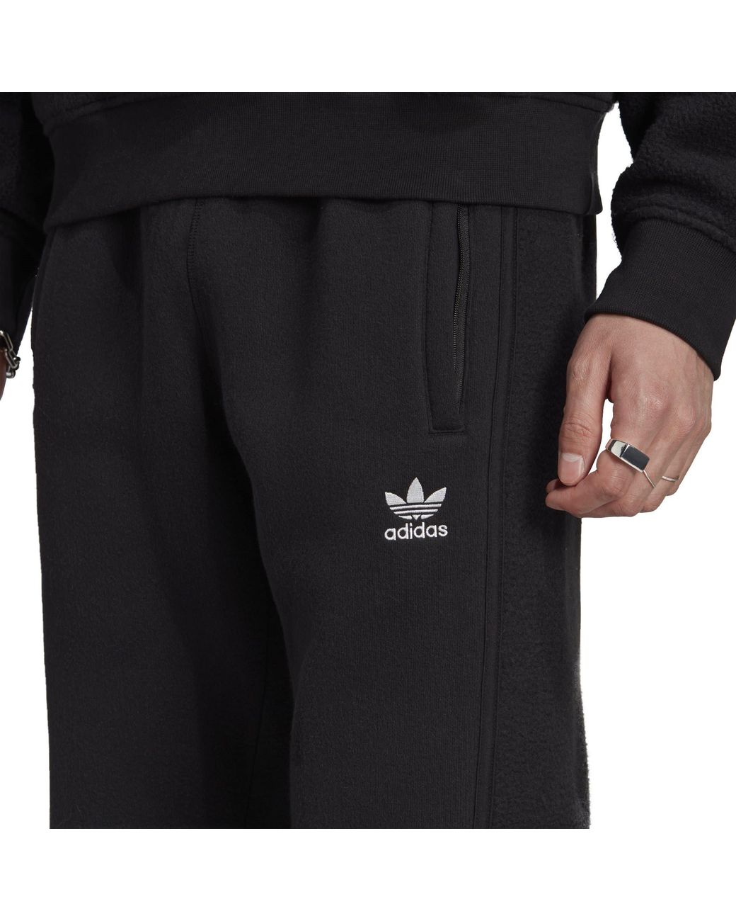 Adidas Originals Black Swap Closed Hem Woven Joggers for men